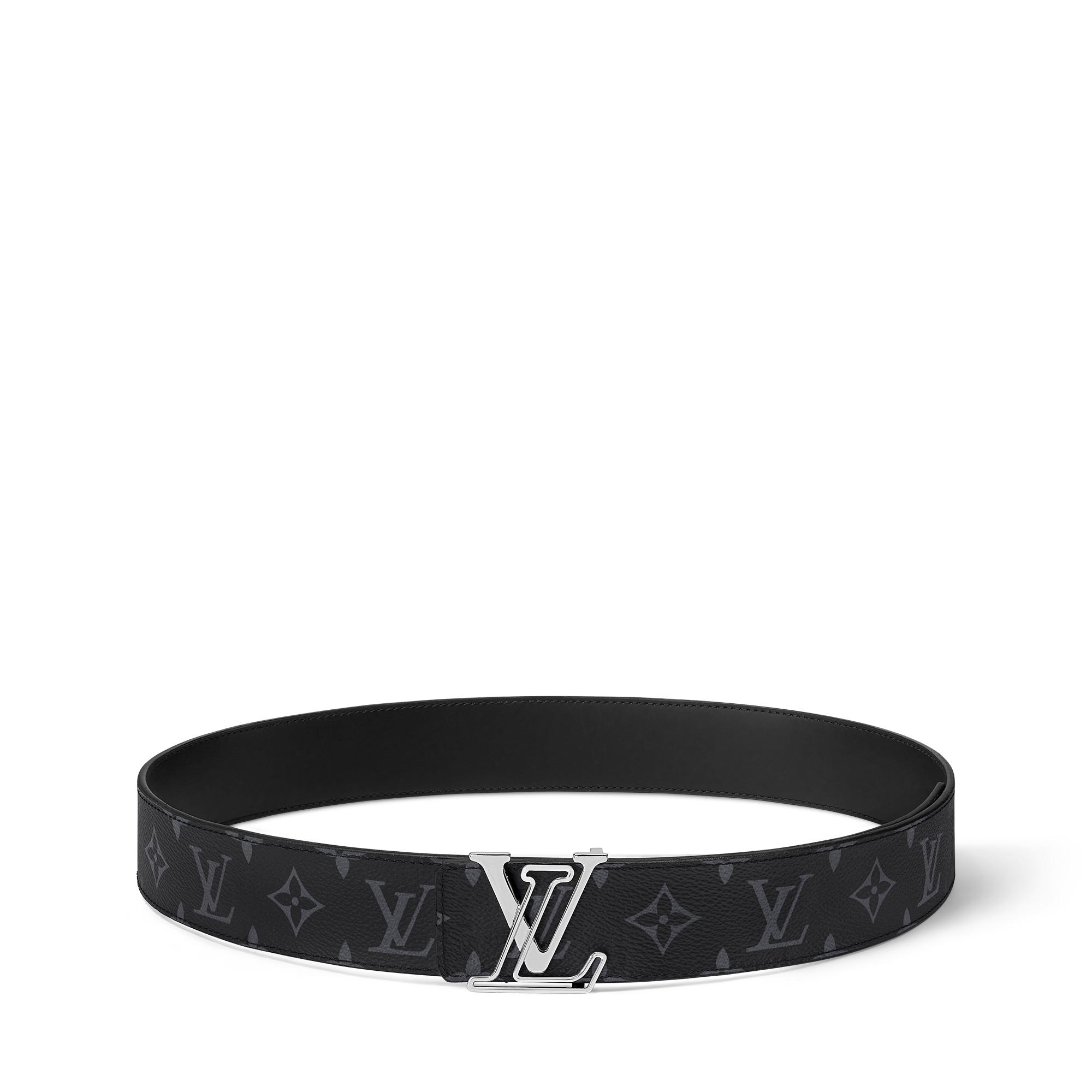 Louis Vuitton ブラックリボンベルト LV Line 40mm Reversible Belt Monogram Eclipse Canvas - Men
